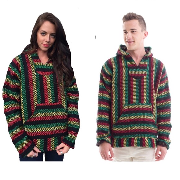 Other - Striped Woven Sweater Hoodie 💚🖤❤️